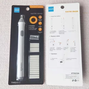 مجموعة مطاطية كهربائية Tenwin ، مطاط دوار أوتوماتيكي ، مسح سريع ، لوازم مدرسية للرسم ، عكس (البطارية غير مدرجة) أعلى 9 كومة مطاطية مبيعا - رقم 5