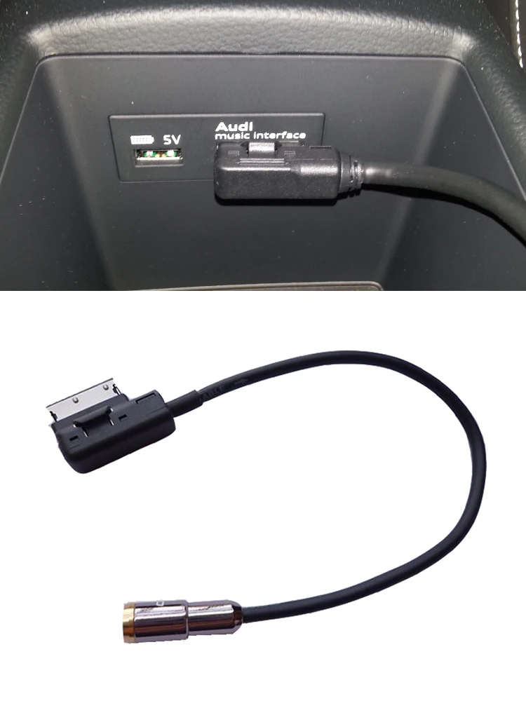 

JoyeAuto Audio Adapter Cable 3.5mm MMI AMI to USB Interface Audio Media for Mercedes Benz NTG4.5/4.7 Audio Music AUX