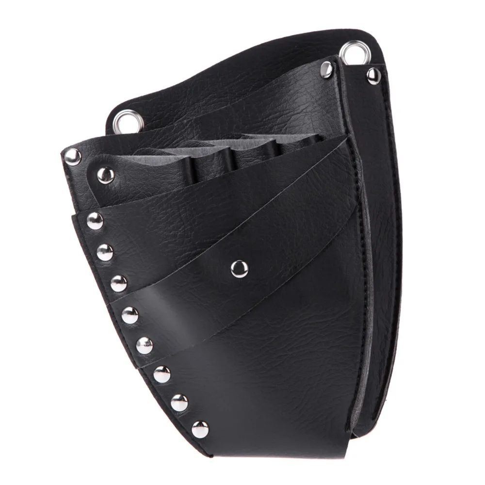 Waist Shoulder Belt Hair Shear Storage Bag Pocket Design Rivet Clips Scissors Belt Durable Stitching Barber Scissor Holder