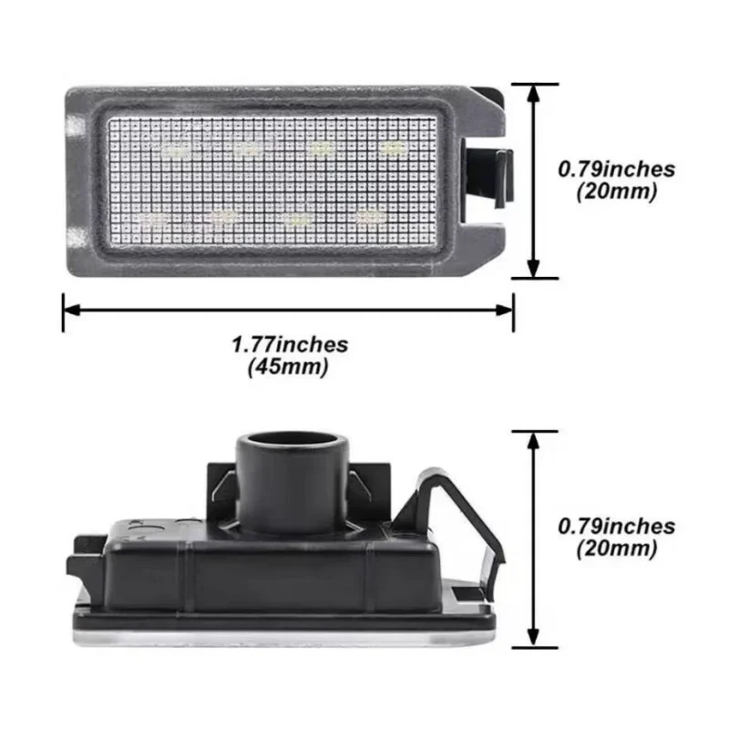 2pcs 6000K White LED License Number Plate Light Lamps For Jeep Compass 2014 2015-2017 Grand Cherokee 2014-2020 Patriot 2014-2017