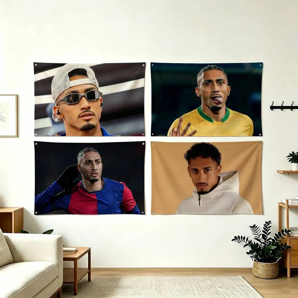 R-Raphinha Football Player Flags for Bedrooms Home Decor Items Outdoor Decors Garage Decoration Flaga