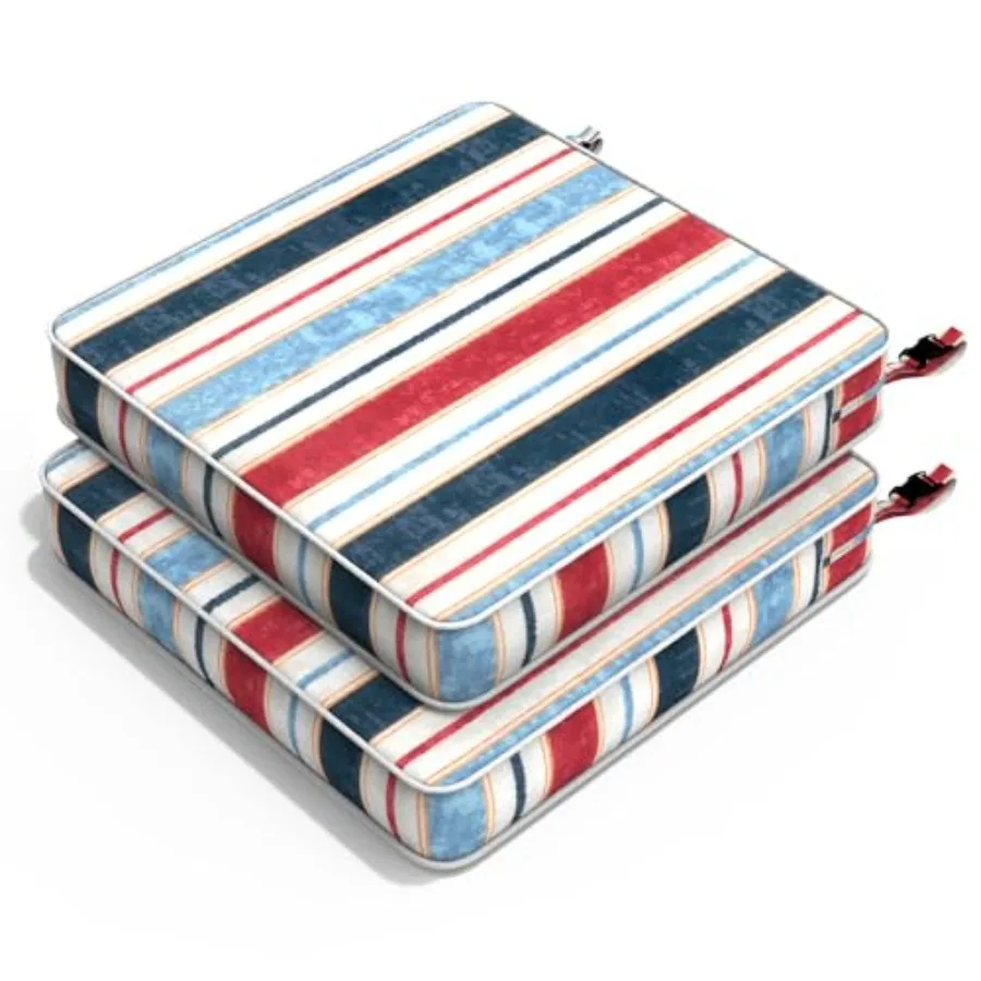 

Outdoor Chair Cushions 22x22x3 Inch Patio Seat Cushion Furniture Swing Set of 2 Water Repellent Chairs Wicker Cushion Pads with