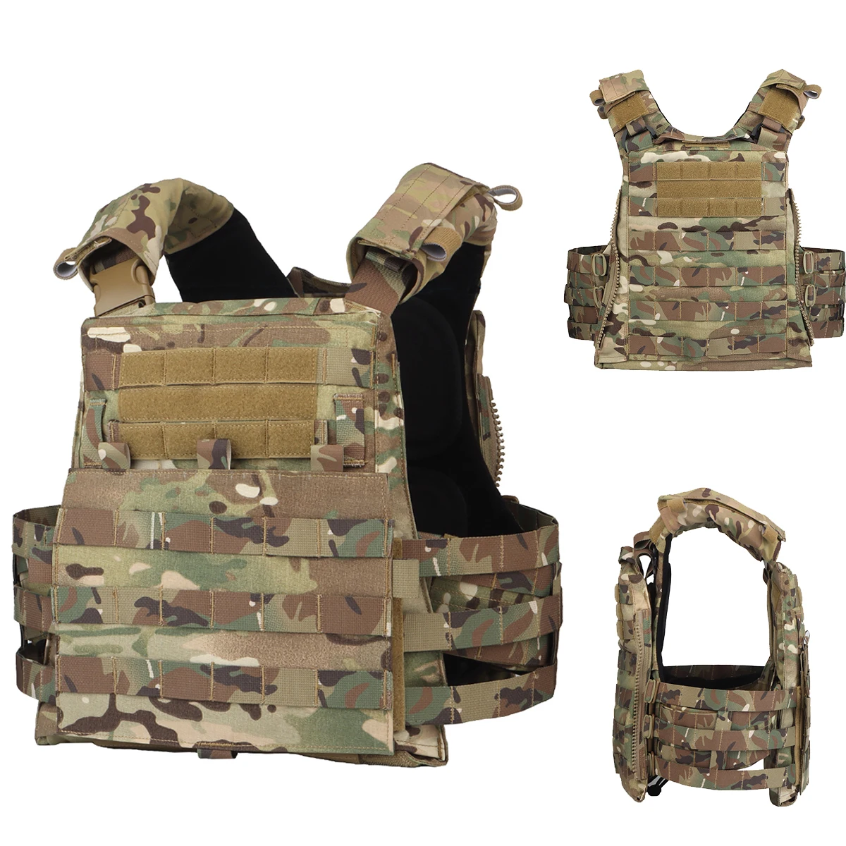 

Airsoft Tactical Vest Expandable Breathable MOLLE Bulletproof Vest Suitable for Paintball War Games Film And TV Props Etc