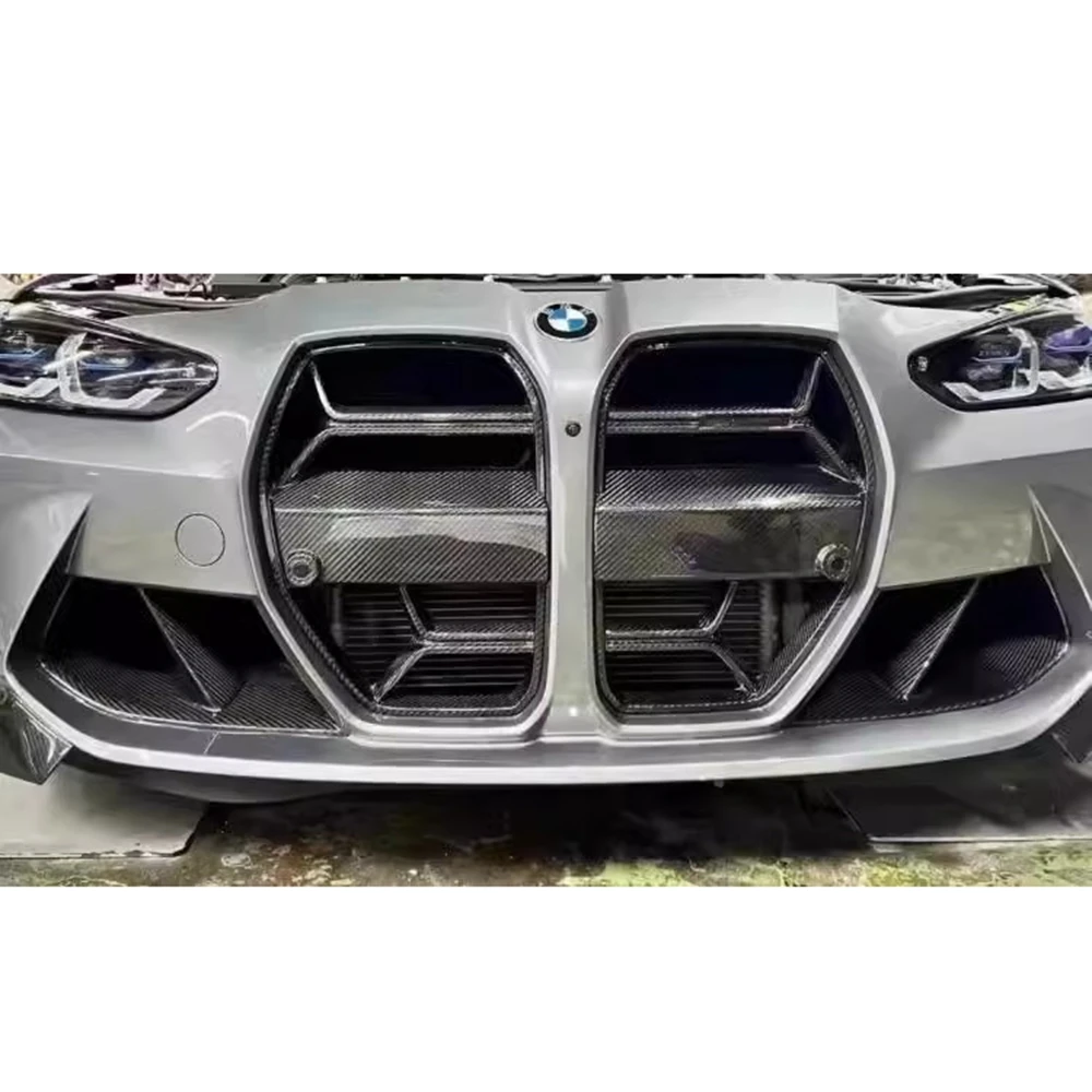 Dry Carbon Fiber Car Front Bumper Kidney Grille Grill Auto Racing Grid For BMW 3 Series G80 M3 4 Series G82 G83 M4 2021-IN