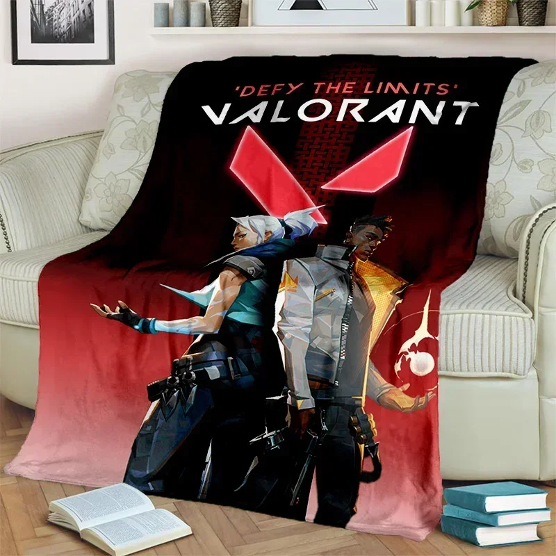 VALORANT Game Gamer Cartoon  Blanket,Soft Throw Blanket for Home Bedroom Bed Sofa Picnic Travel Office Rest Cover Blanket Kids