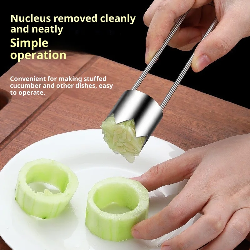 New Stainless Steel Fruit Core Remover Apple Pear Bell Peppers Pitter Extractor Tool Versatile Vegetable Core Puller Gadgets