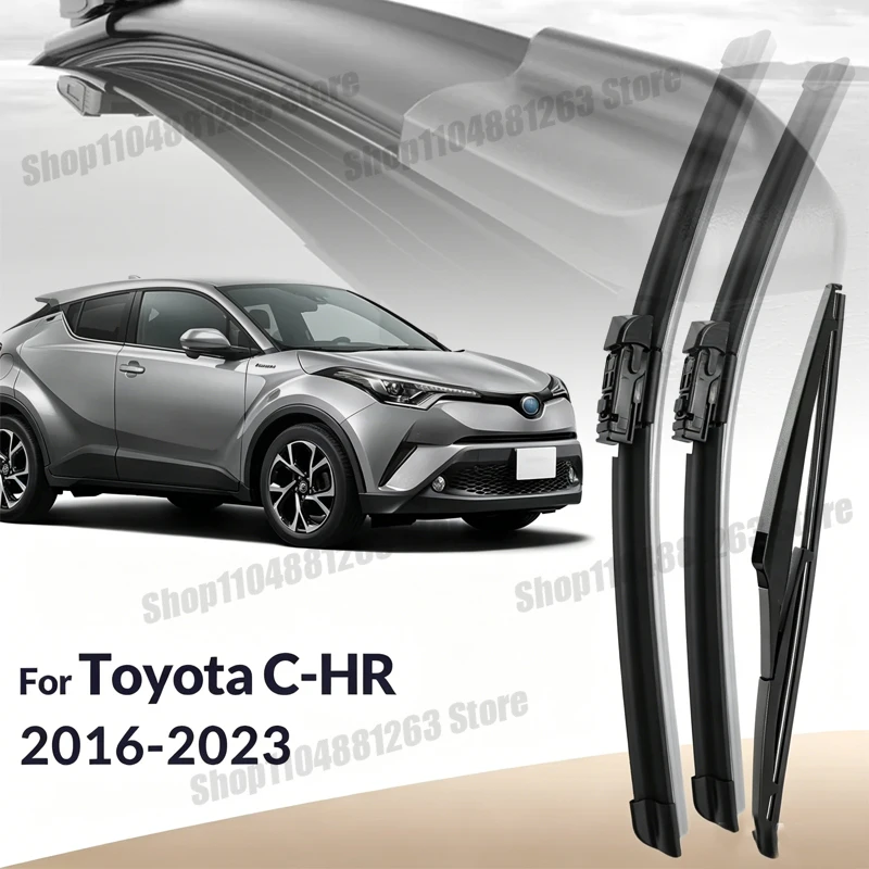 

Front & Rear Wiper Blades For Toyota C-HR CHR 2016-2023 2017 2018 2019 Wiper Windshield Windscreen Window Brushes 26"+16"+14"