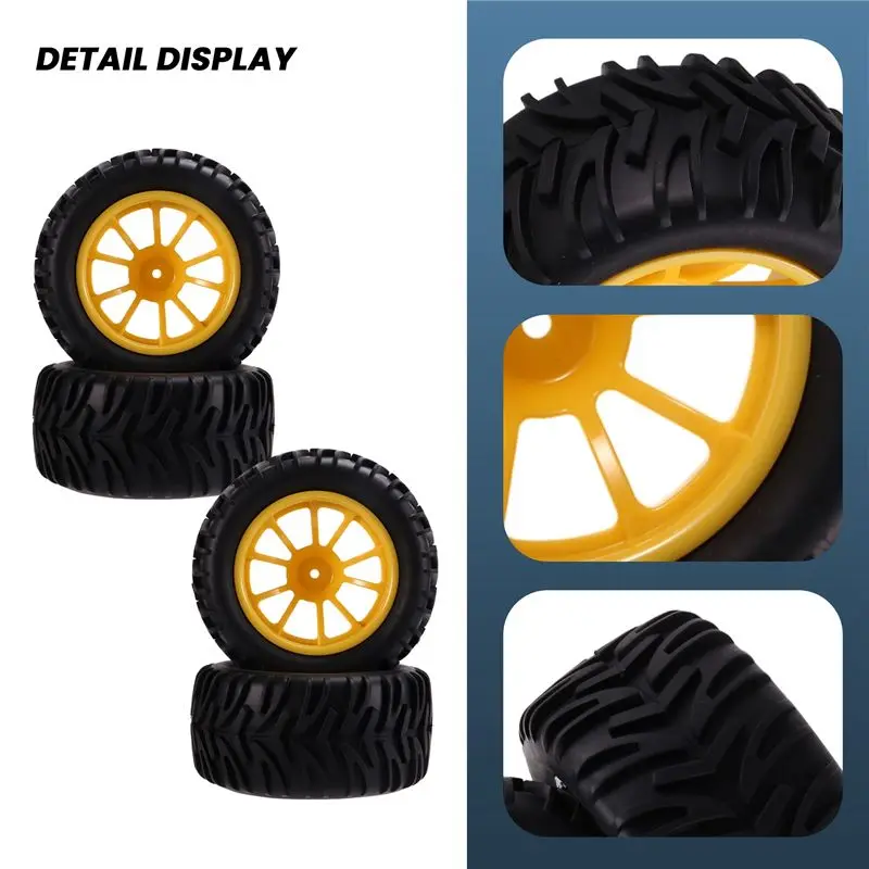 AS96-128MM 1/10 RC Monster-Truck Buggy-Tire Tyre Wheel Foam Inserts 12Mm Hex For Traxxas/Arrm /Redcat/HSP/HPI/Tamiya/Kyosho
