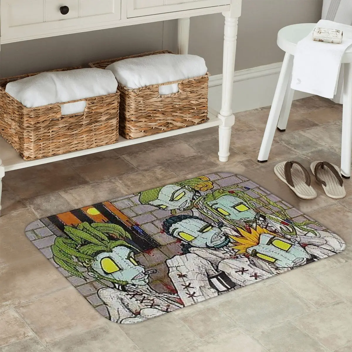 

Korn Rock Band Logo Anti-slip Doormat Floor Mat Durable Carpet Rug for Kitchen Entrance Home Balcony Footpad Mats