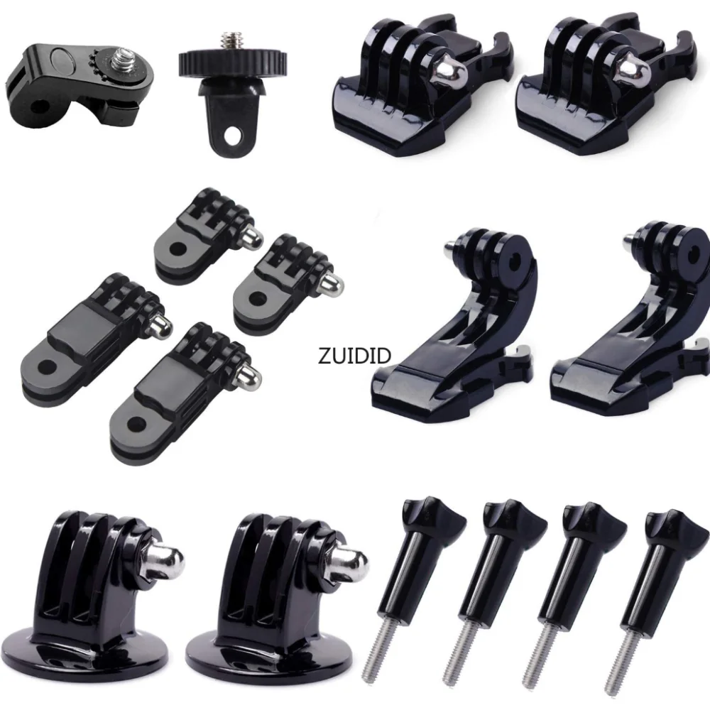 Kit Tripod adapterJ-Hook Buckle Mount Quick Release Buckle Long Screw for Gopro Hero 10 9 8 7 6 5 sj4000 Yi camera accessories