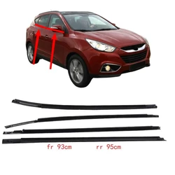 4 Outside Black or Chrome Windows Glass Rubber for Hyundai IX35 82210-2S000 Weatherstrip for Tucson LM 2nd 2010-2013 Protector