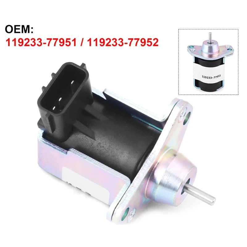 12V 119233-77951 Stop Solenoid Valve For Yanmar B30 & VIO20 Engine 119233-77952 119285-77951 Accessories