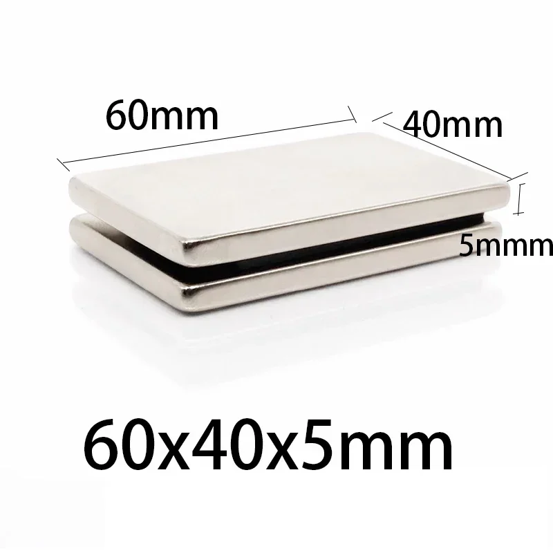 N35 60x40x5 60x40x10 Rectangle Customised Square Ebike Neodymium Bar Block Generation Magnet Motor Rare Earth Search Magnetic