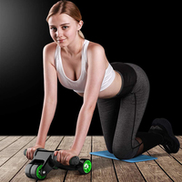 Abs Trainer Ab Roller Wheel with Knee Pad Mat Ab Power Wheels Abdominal Muscle Exercise Equipment Workout From Home Gym Set