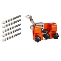 Portable Chainsaw Chain Sharpening Kit Chainsaw Sharpener Jig Orange Aluminum Alloy For Chain And Electric Saws