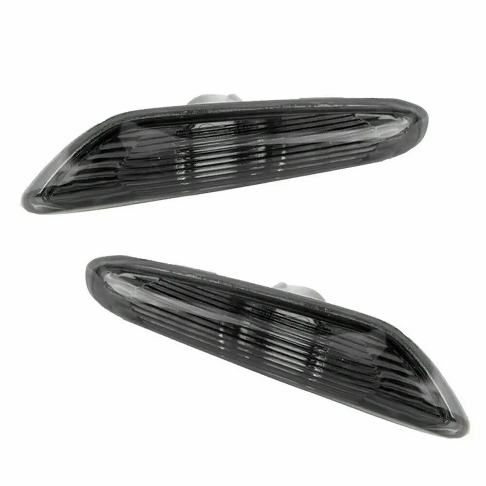 2Pcs Car Smoke Side Marker Repeater Indicator Cover Turning Signal Lamp Shell For BMW E46 Sedan Wagon 3 Series Facelift 02-05