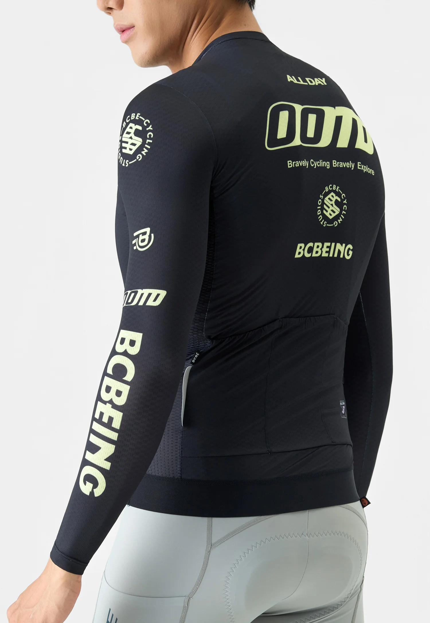 BCBE-ING Radtrikot Langarm Hochwertige Profi-Team-Rennpassform Fahrradtrikot Atmungsaktives Netzgewebe Rennrad-Shirts Tops – Detail 11