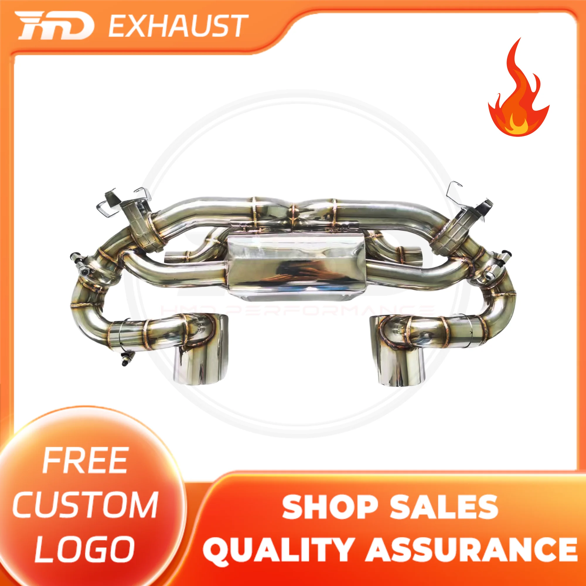 

HMD Exclusive customization Stainless steel Exhaust System High Flow Performance Catback for Porsche 992 with Valve