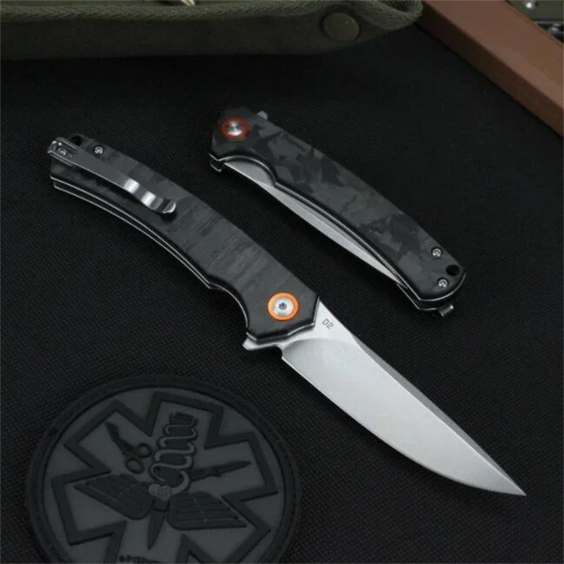 

Kesiwo GT964 EDC Folding Knife Carbon Fiber Handle D2 Blade Ball Bearing Flipper Camping Fishing Survival Pocket Outdoor Knife