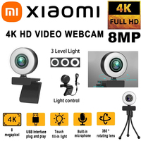 Xiaomi 4K Fill Light Webcam 2K Full HD Camera 1080P USB Autofocus PC Rotatable Microphone Streaming Camera For Video Shooting