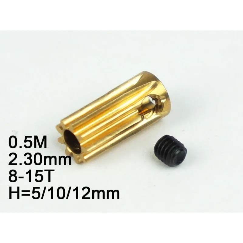 8T 9T 10T 11T 12T 13T 14T 15T 0.5M 2.3mm pinion gear copper pinion gear with set screw 9 10 11 12 13 14 15Teeth 12mm 0.5 modulus