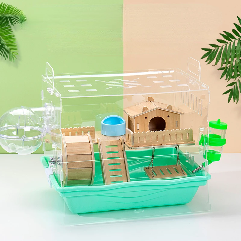 

Hamster Cage Golden Bear Special Double-storey Large Villa Cheap Large Breeding Box House Nest Supplies Toys