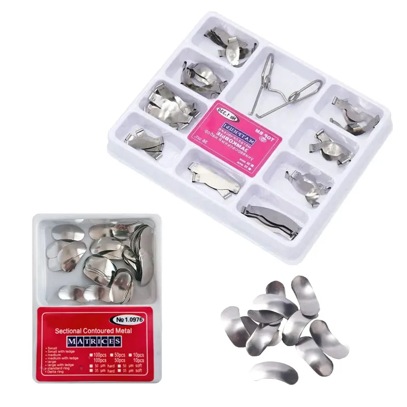 Dental 100pcs Douban Sectional Matrix Refill 1.398 Easy Contouring Composite Refill for Dental Accurate Proximal Contacts.