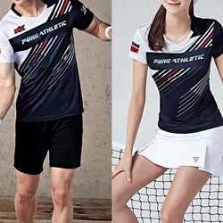 South Korea's new tennis suit men's and women's short-sleeved shirts quick dry golf badminton table tennis training clothes team