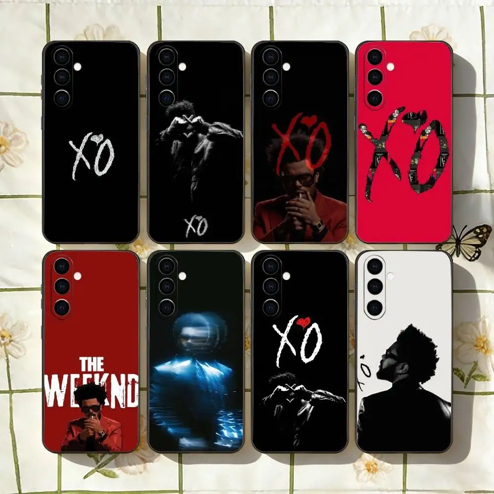 The W-Weeknd X-XO Phone Case Black Silicone Soft For Samsung Galaxy A73,A72,A71,A70,A53,A52,A51