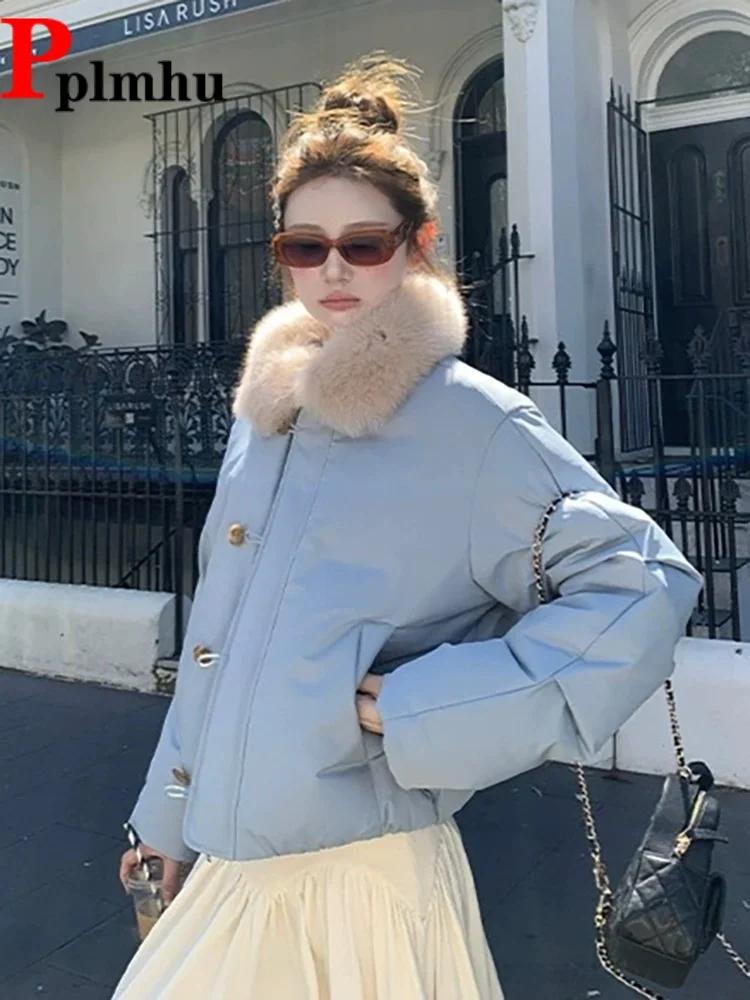 

Утепленные теплые куртки с меховым воротником, пальто, женские повседневные мешковатые зимние Chaquetas на молнии, короткие свободные корейские модные новые Jaquetas