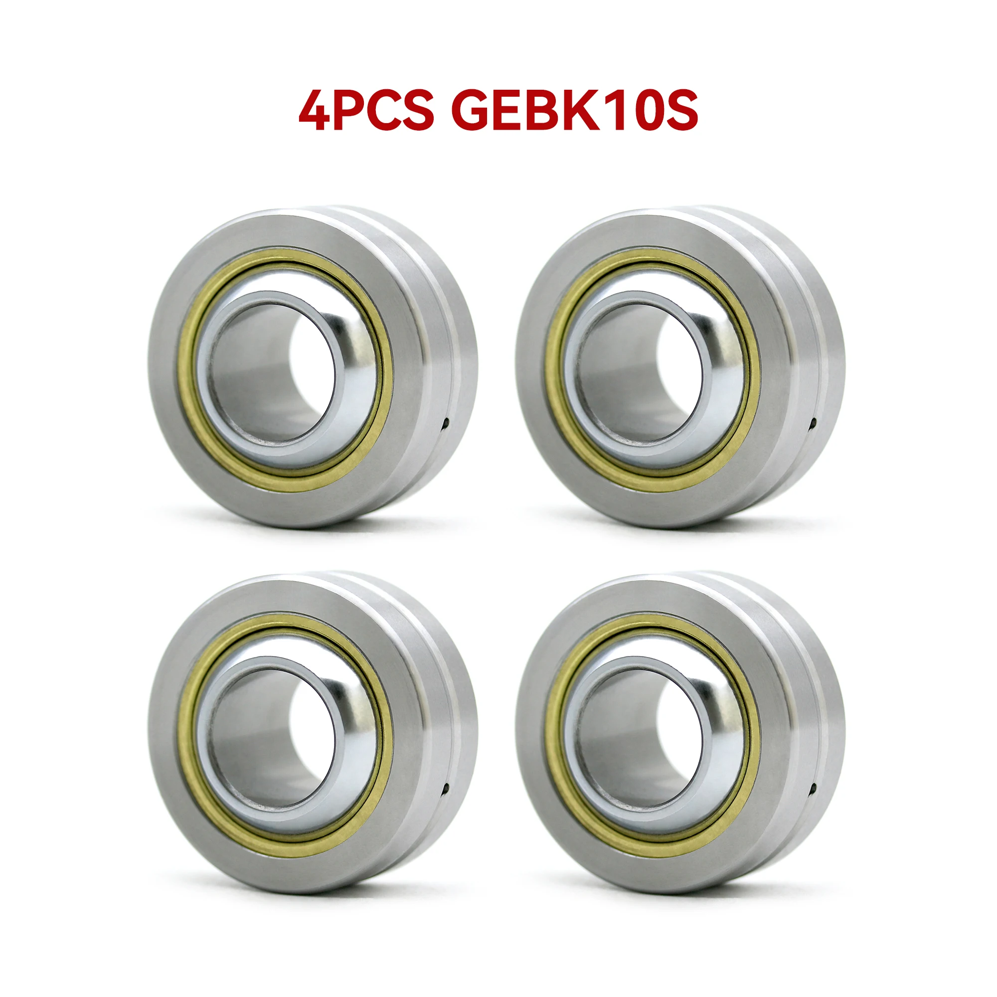4PCS GEBK10S Spherical Plain Bearing 10x26x14mm Miniature Plain Bearings for Automation Machinery