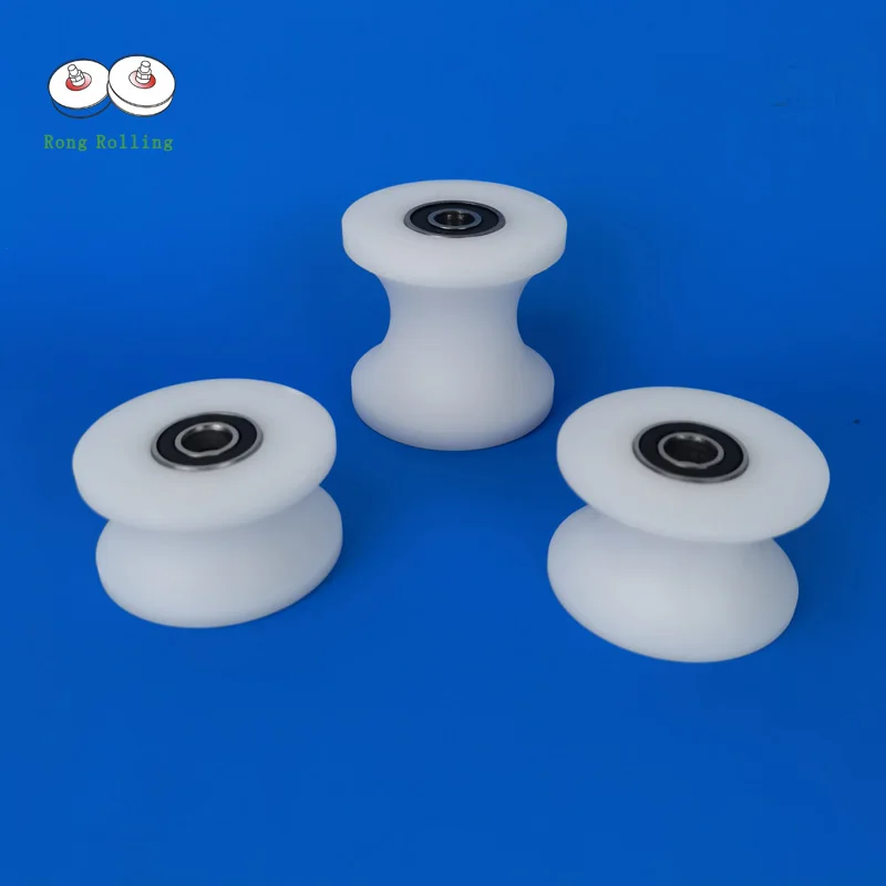 sliding door u groove rollers,Diameter 25 mm, 33 mm, 50 mm round track matching nylon pulley,gate plastic groove wheel rollers.