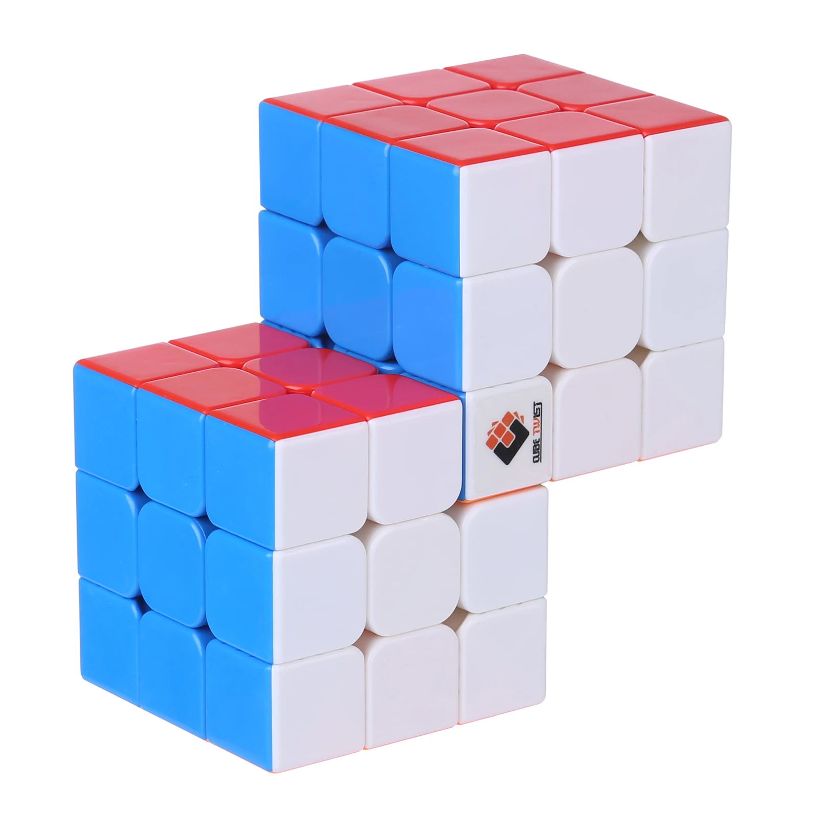 Nowy CubeTwist Double 3x3 bandaż połączony magiczna kostka Puzzle do układania na czas zabawka dla dzieci chłopcy prezent kolorowy