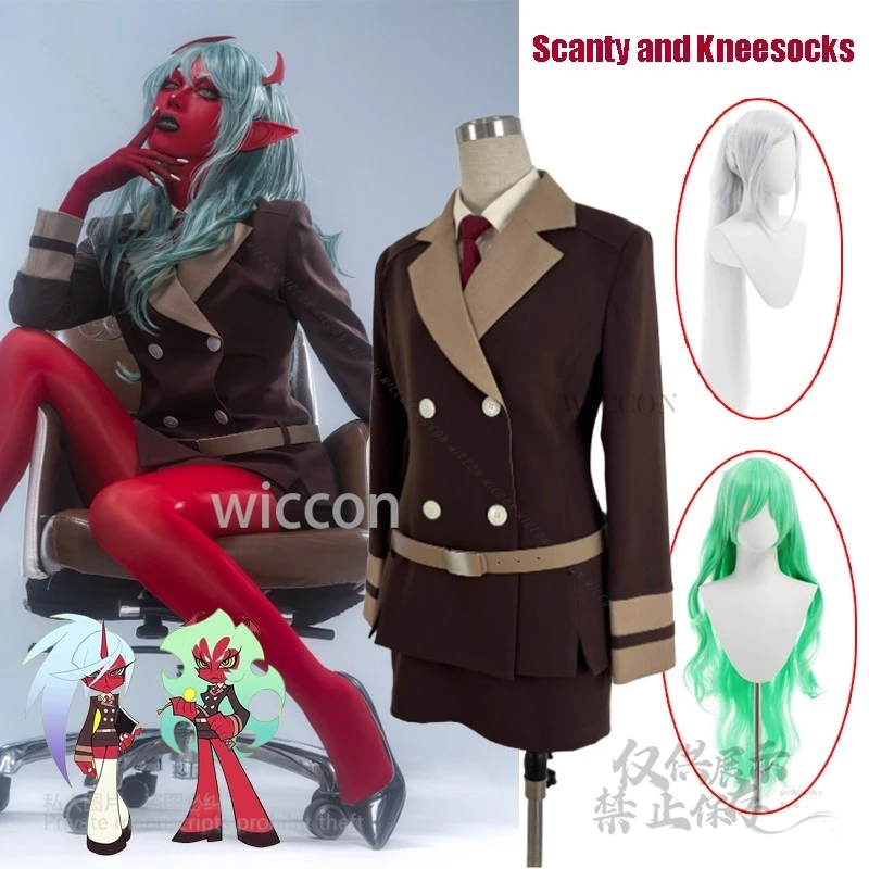 Аниме Scanty and Knee Socks, сексуальный костюм для косплея, униформа, ролевая игра, трусики и чулки, реквизит для гольфа, женские парики, вечеринка на Хэллоуин
