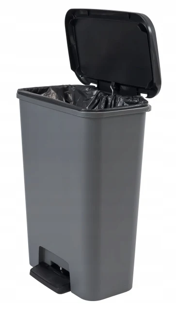 Mülleimer-Abfallbehälter 50L mit Pedal Grau Strong CURVER