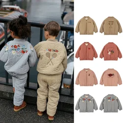 Children's Jacket 2024 Winter New Cartoon Fashion Boys And Girls Coat Lamb's Wool Warm Baby Cotton Clothing Children's Clothing