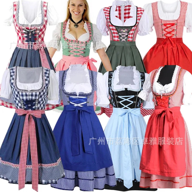 زي مهرجان البيرة للهالوين زي الخادمة البافارية زي أداء المسرح ملابس ذات استخدام خاص عبر الحدود #1