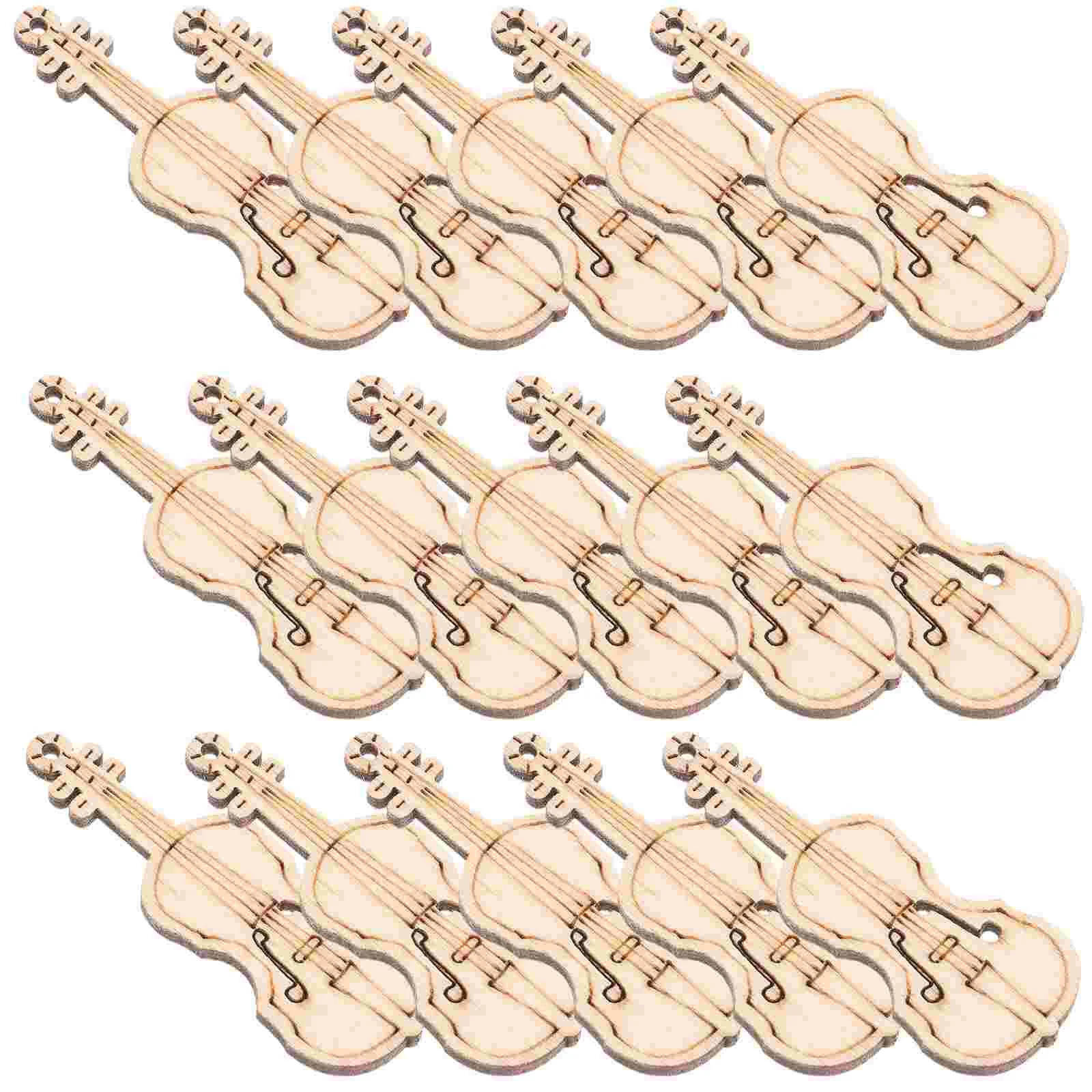 Mini Violin That Plays Sad Music Pendant Decor Wood Cutouts Musical Room Decorations