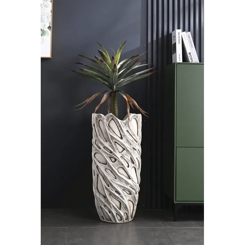 for Large Outdoor Vases for Shipping Mansion European Style Floor Vase Luxury White Resin Flower Vase Jardiniere Exterieur