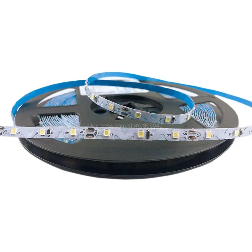 10M 12V DC 2835ยืดหยุ่นแถบไฟ LED เทป SMD Strip หลอดไฟสีขาวอุ่น60LED/M S รูปร่างฟรีดัดช่องสัญญาณ IP20