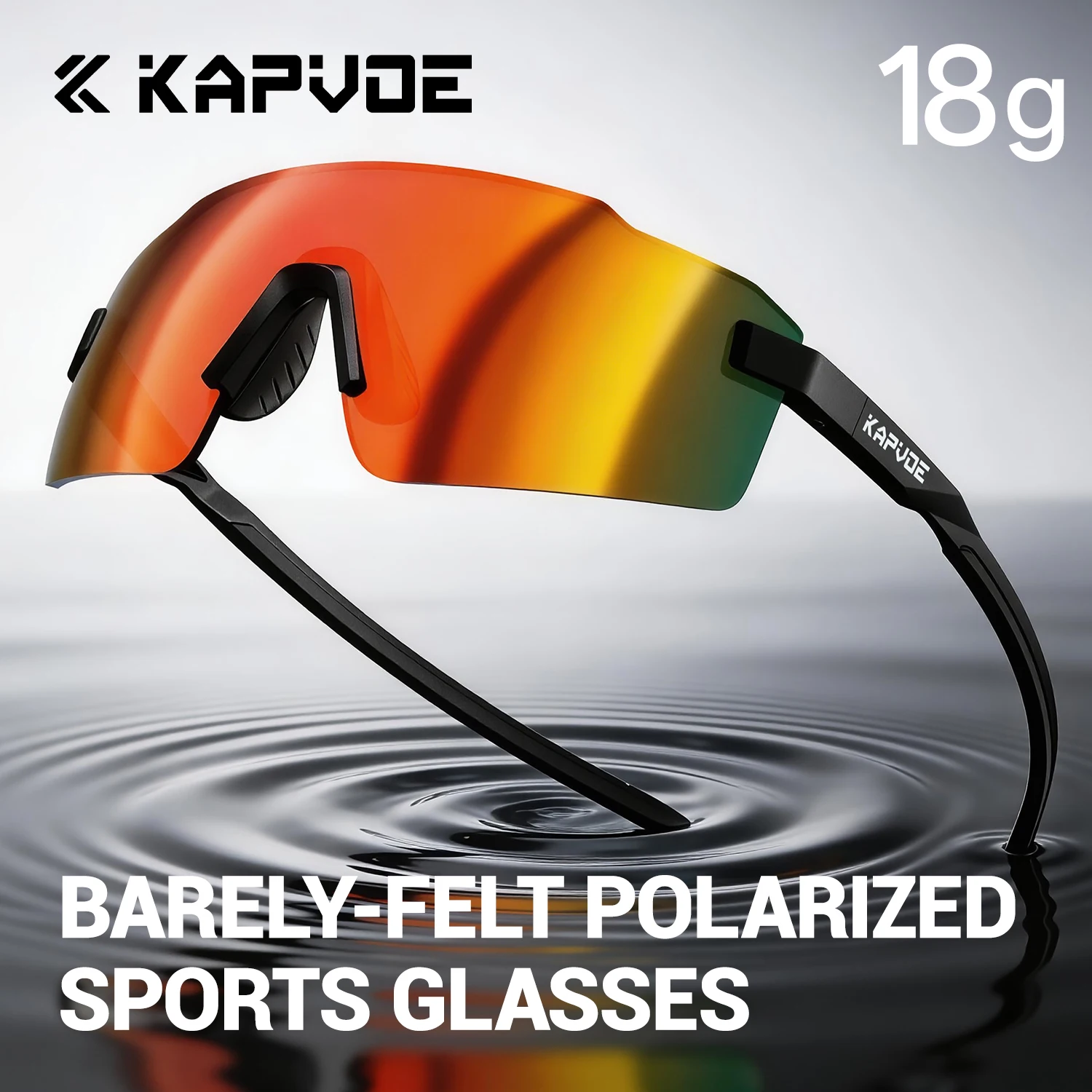 KAPVOE Polarisierte Fahrrad-Sonnenbrille Leichte Outdoor-Wanderbrille UV400 Fahrradbrille Camping Mode Damen Lauf-Sportbrille