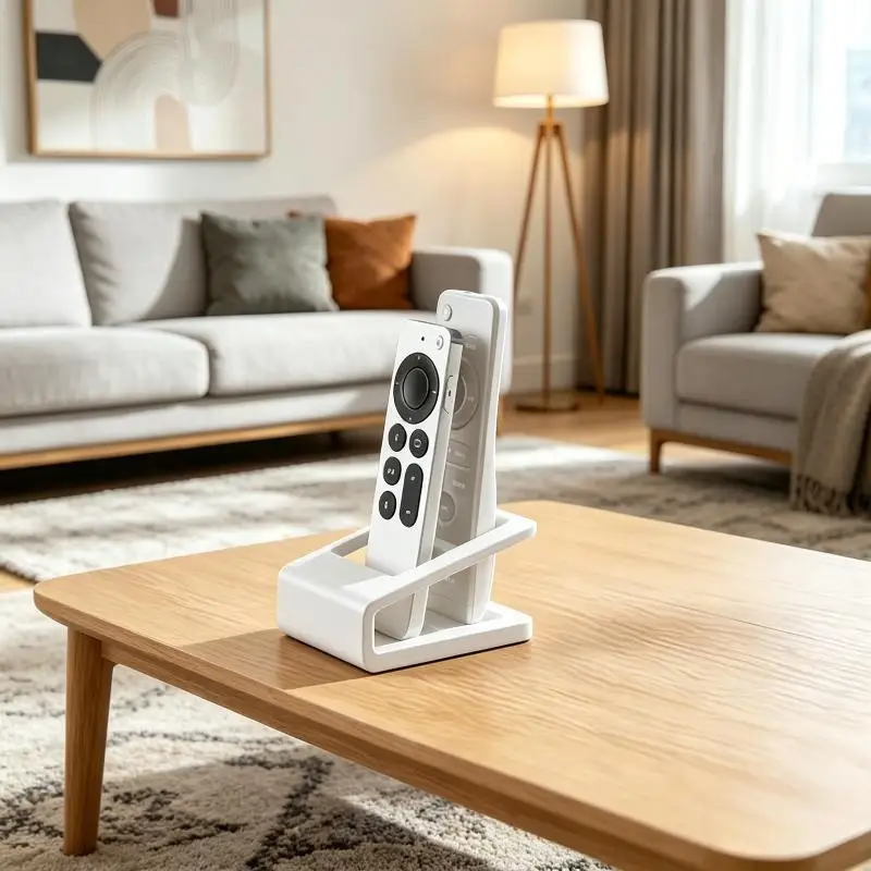 {V} 2-Hole Remote Control Storage Stand - Practical Desktop Storage Stand For Home Office Daily Use