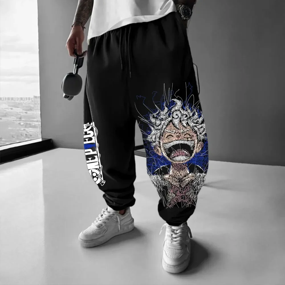 

ONE PIECE Men's Trousers Sweatpants Monkey D.luffy Anime Spring And Autumn New Punk Fashion Harajuku Jogger Pants Winter