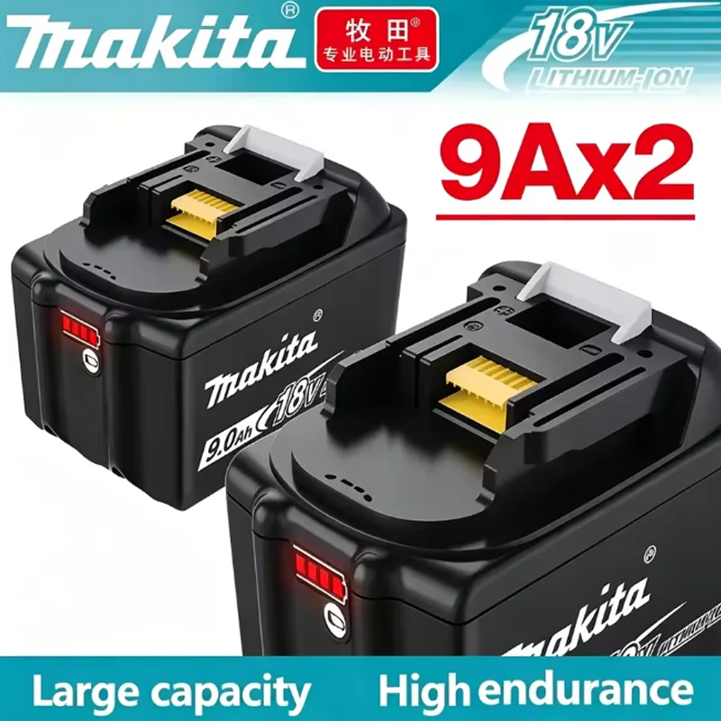 

9Ah For Makita 18V Battery 18650 Lithium-ion Battery Replacement Battery For Makita BL1830 BL1860 BL1890 LXT400 Power Tools