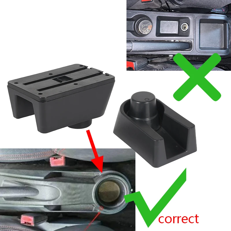 Car Armrest For Seat Ibiza Mk4 6J 2008 2009 2010 2011 2012 2013 2014 2015 2016 2017 Center Console Storage Box Car Accessories