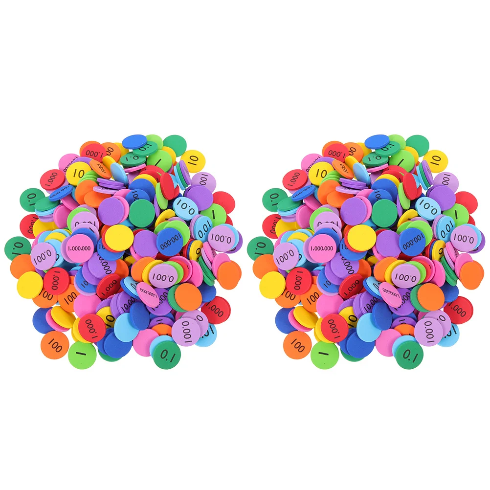 Foam Place Value Disks Digital Wafer Math Number Counting Educational Toys Child