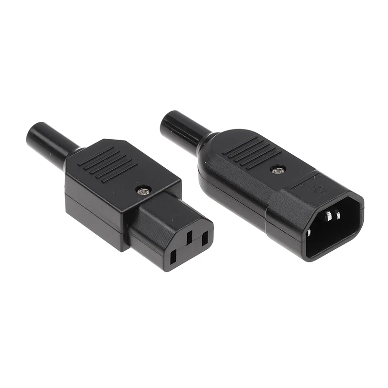 1Pc 16A 250V Straight Cable Plug Connector C13 C14 Female Male Plug Rewirable Power Connector 3 Pin AC Socket Industrial Plug