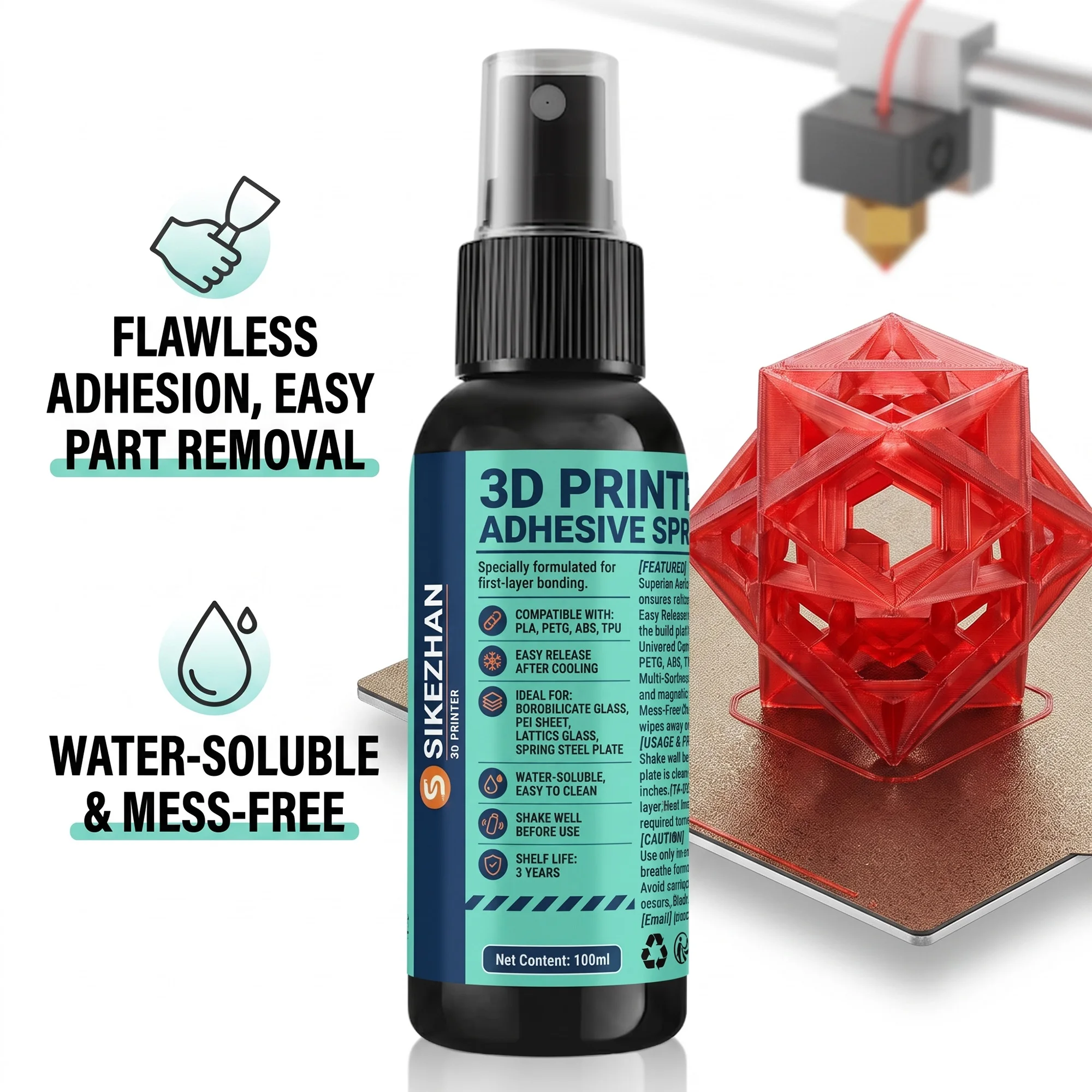 Glue For 3D Printing - رذاذ لاصق لسطح طابعة ثلاثية الأبعاد