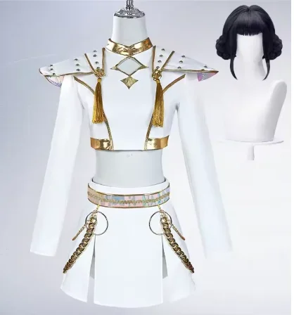 2025 أزياء الهالوين K-Pop شيطان الصيادين رومي زوي ميرا أداء المسرح أزياء تنكرية مع شعر مستعار بدلة لعب الأدوار لـ