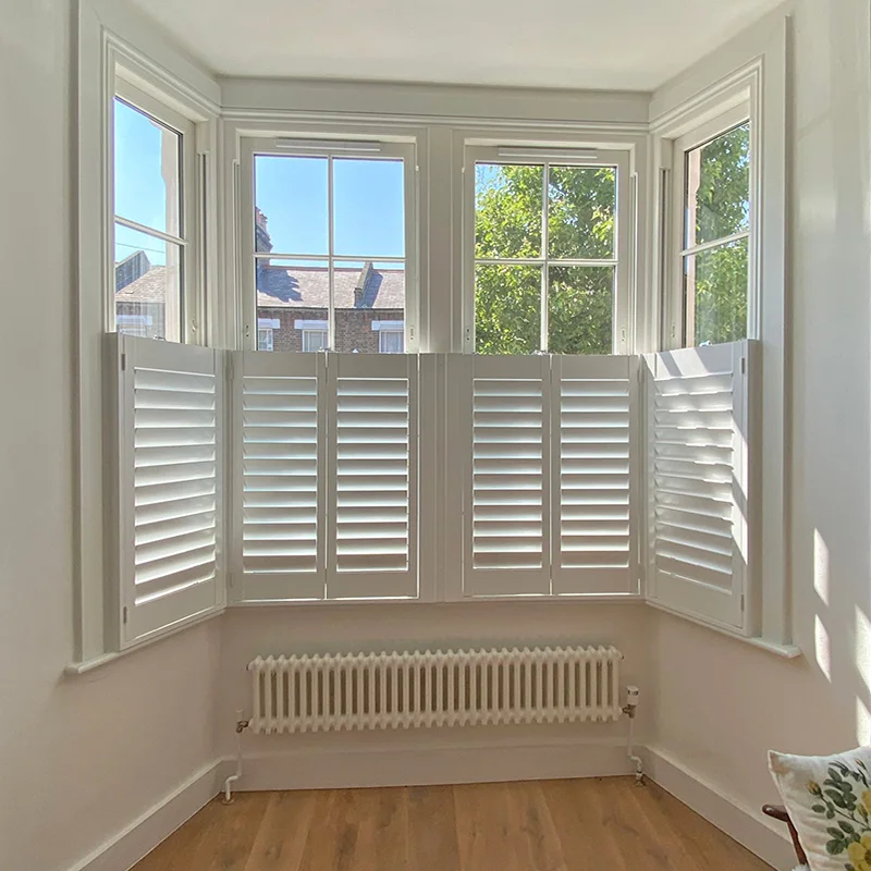 High Quality Design Plantation Shutter Wooden Shutter Bay Window